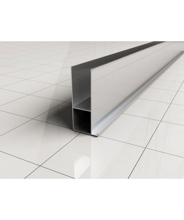 Wiesbaden profilé d'élargissement aluminium 3 x 202 cm chromé | Schwertz & Co