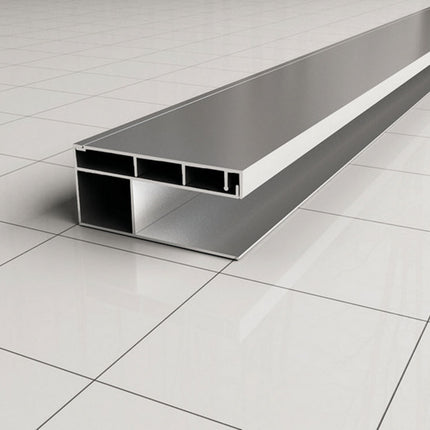 Wiesbaden verbredingsprofiel aluminium 202 cm chroom - detailfoto | Schwertz & Co