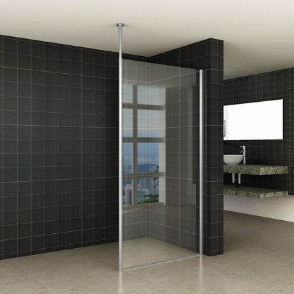 Wiesbaden set verticale stabilisatiestang met plafondbevestiging chroom | Schwertz & Co
