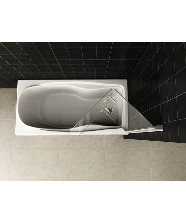 Wiesbaden Cinco badwand draaibaar 100 x 140 cm helder glas chroom - detailfoto | Schwertz & Co