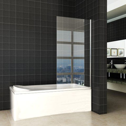 Wiesbaden Tela badwand vast 80 x 150 cm nano helder glas chroom | Schwertz & Co