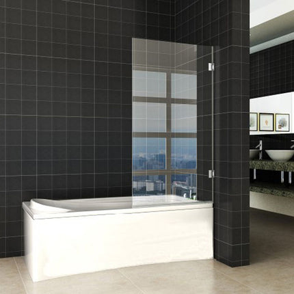 Wiesbaden Less badwand draaibaar 80 x 150 cm helder glas chroom | Schwertz & Co