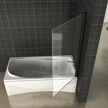 Wiesbaden Orbit draaibare badwand 80 x 150 cm mat zwart - detailfoto | Schwertz & Co