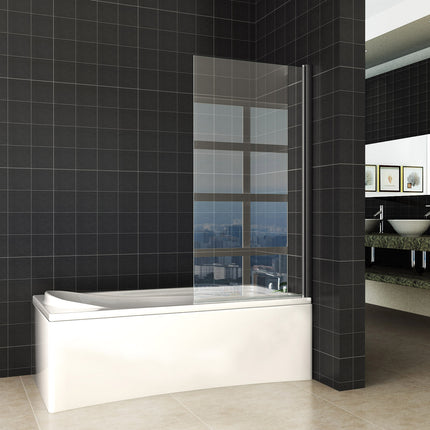 Wiesbaden Orbit draaibare badwand 80 x 150 cm mat zwart | Schwertz & Co