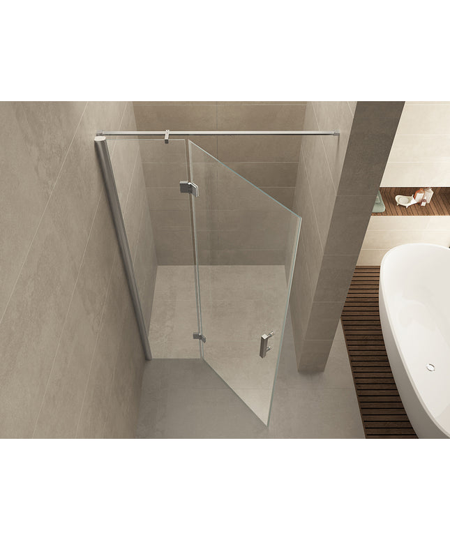 Wiesbaden Vaz nisdeur met vast deel 90 x 200 cm chroom - detailfoto | Schwertz & Co