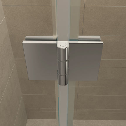 Wiesbaden Vaz nisdeur met vast deel 90 x 200 cm chroom - detailfoto profiel | Schwertz & Co
