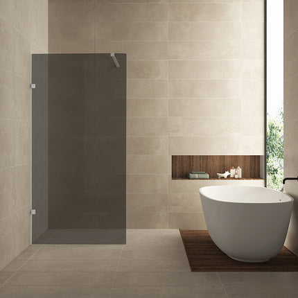 Wiesbaden Less glasplaat inloopdouche 90 x 200 cm rookglas | Schwertz & Co