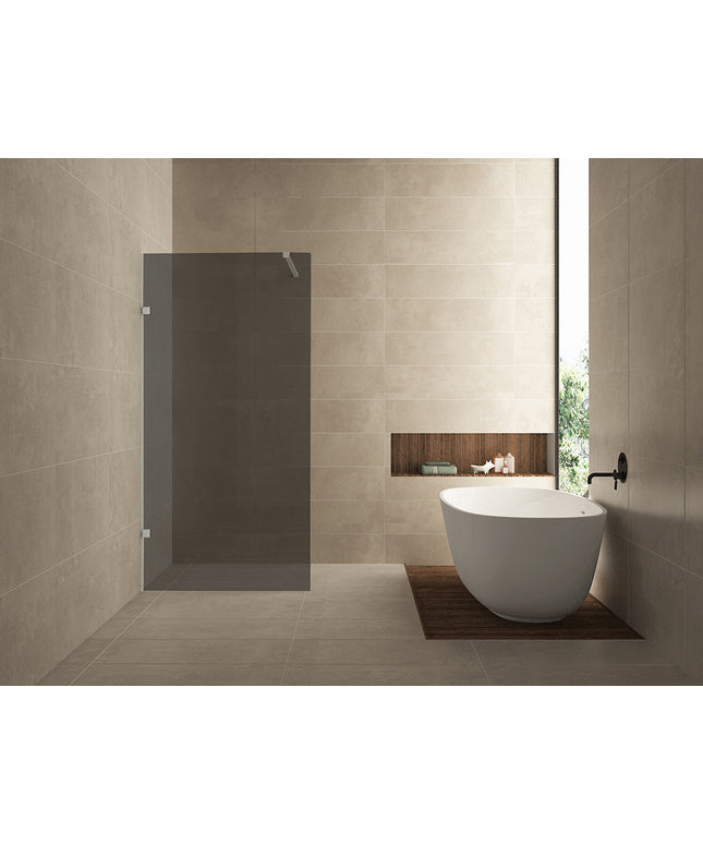Wiesbaden Less glasplaat inloopdouche 100 x 200 cm rookglas | Schwertz & Co