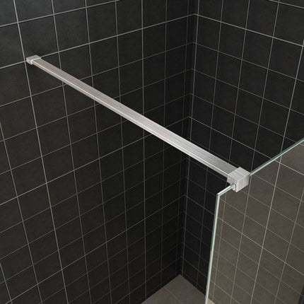 Wiesbaden Hibera inloopdouche 100 x 200 cm helder glas geborsteld rvs - sfeerfoto | Schwertz & Co