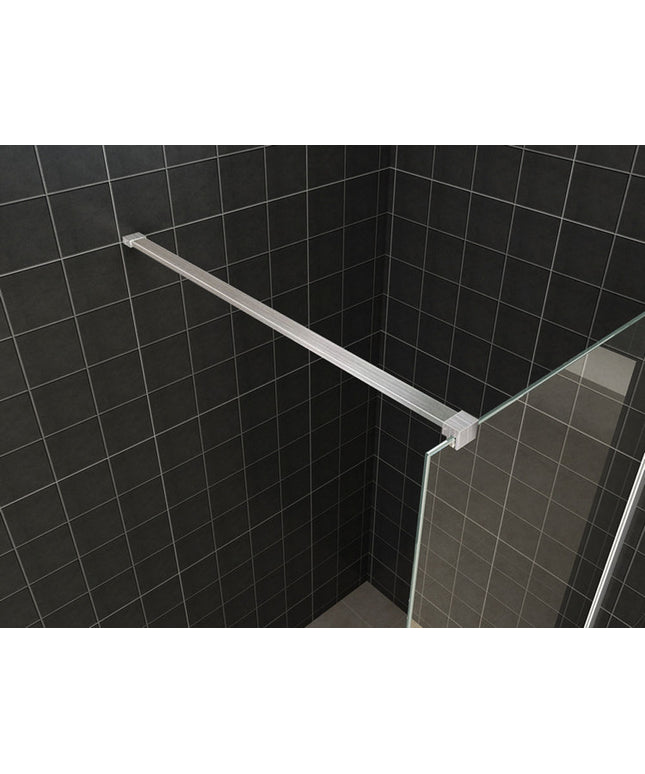 Wiesbaden Hibera inloopdouche 100 x 200 cm helder glas geborsteld rvs - sfeerfoto | Schwertz & Co