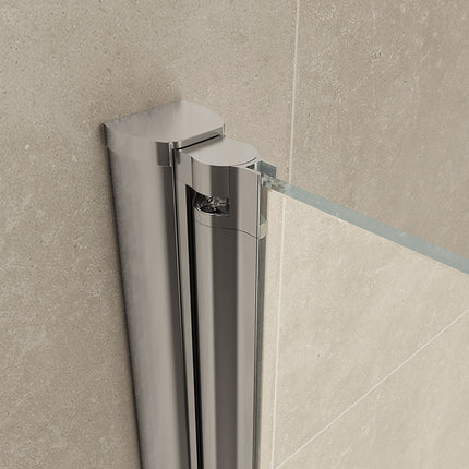Wiesbaden Comfort zijwand draaibaar 40 cm helder glas chroom - sfeerfoto | Schwertz & Co