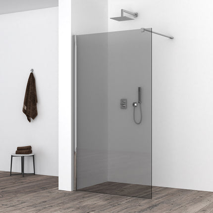 Wiesbaden Comfort inloopdouche 120 x 200 cm rookglas chroom | Schwertz & Co