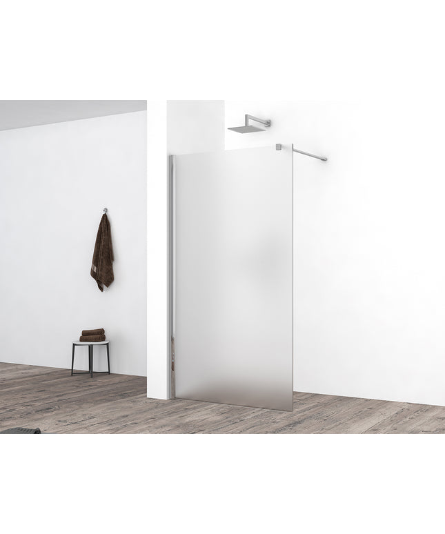 Wiesbaden Comfort inloopdouche 90 x 200 cm melkglas chroom | Schwertz & Co