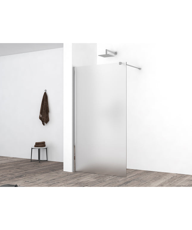 Wiesbaden Comfort inloopdouche 100 cm melkglas chroom | Schwertz & Co