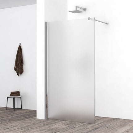 Wiesbaden Comfort inloopdouche 120 x 200 cm melkglas chroom | Schwertz & Co