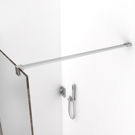 Wiesbaden Comfort inloopdouche 120 x 200 cm melkglas chroom - detailfoto | Schwertz & Co