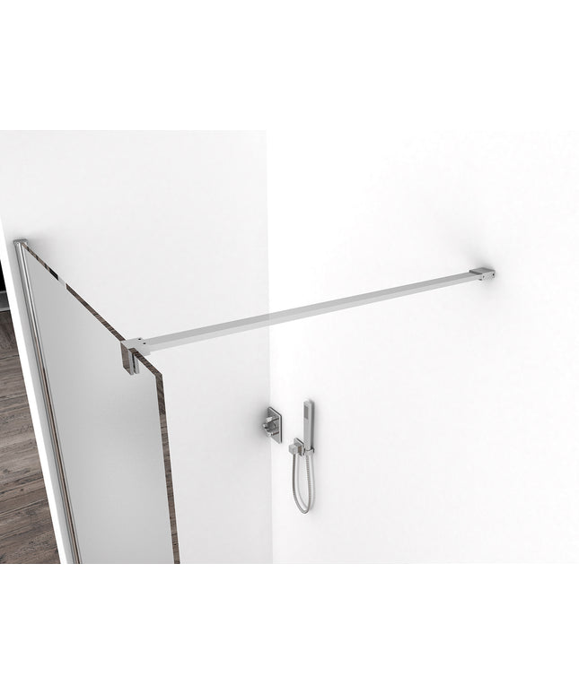 Wiesbaden Comfort inloopdouche 120 x 200 cm melkglas chroom - detailfoto | Schwertz & Co