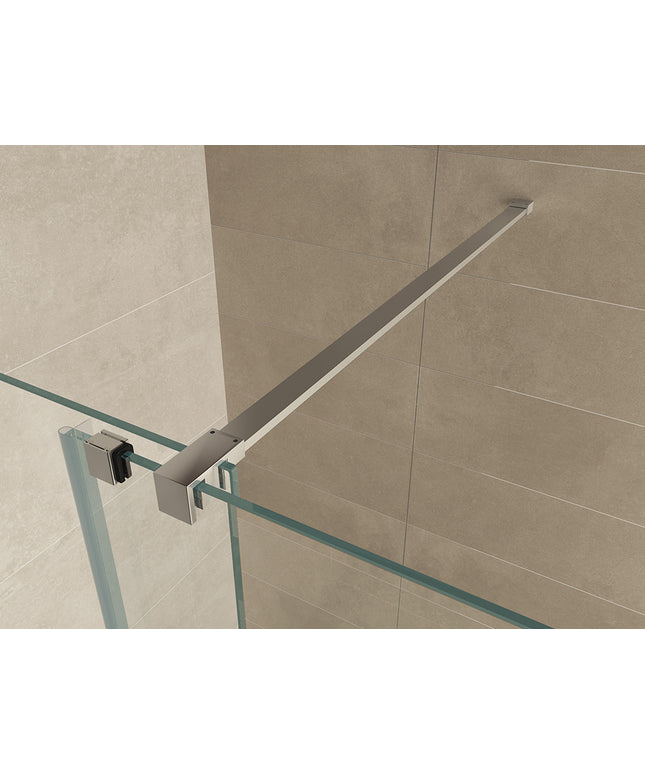 Wiesbaden Rolso verleng inloopdouche 100 x 200 cm helder glas chroom - sfeerfoto | Schwertz & Co
