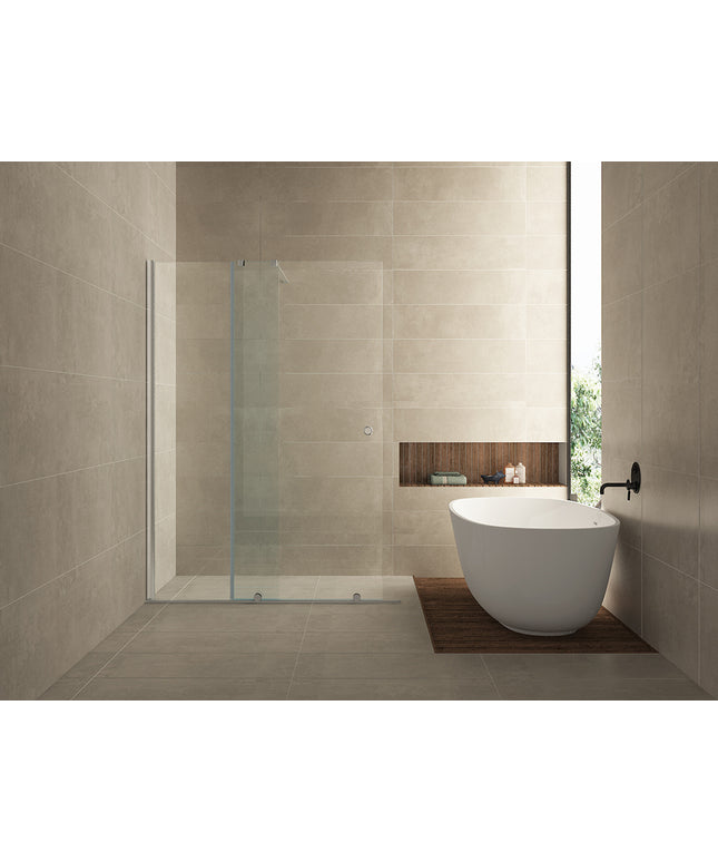 Wiesbaden Rolso verleng inloopdouche 100 x 200 cm helder glas chroom | Schwertz & Co