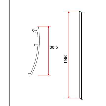 Xellanz Cerra Eco nisdeur 80 x 195 cm - technische tekening 2 | Schwertz & Co