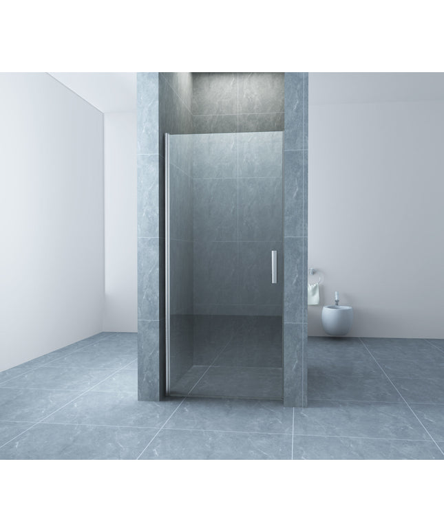 Xellanz Cerra Eco nisdeur 80 x 195 cm helder glas chroom | Schwertz & Co