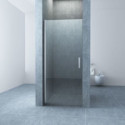 Xellanz Cerra Eco nisdeur 90 x 195 cm helder glas chroom | Schwertz & Co