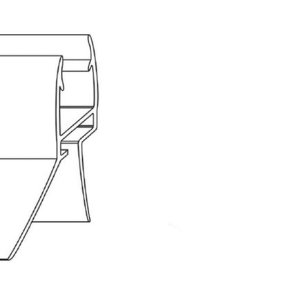 Xellanz waterkering rubber 200 x 0,6 cm transparant - technische tekening doorsnede | Schwertz & Co