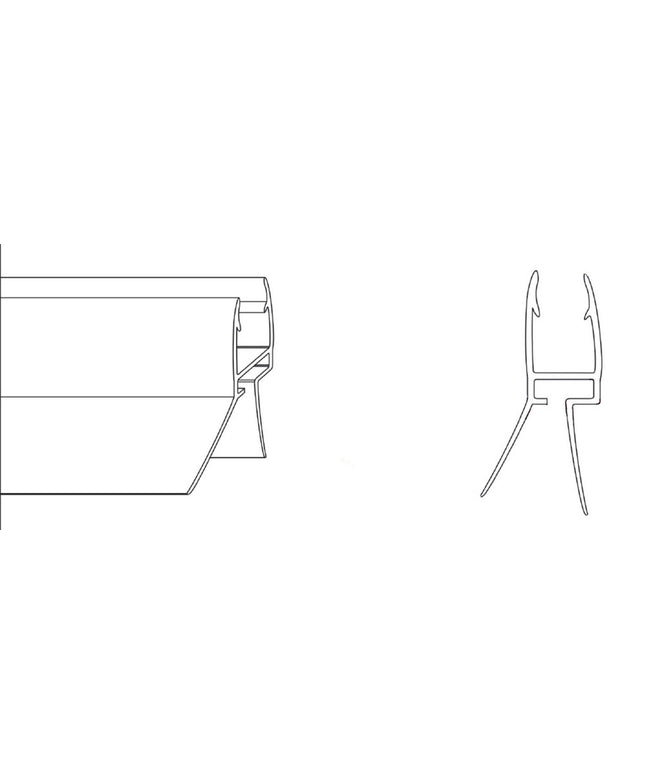 Xellanz joint d'étanchéité caoutchouc 200 x 0,6 cm transparent - dessin technique en coupe | Schwertz & Co