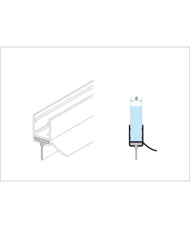 Xellanz joint d'étanchéité caoutchouc 200 x 0,6 cm transparent - dessin technique | Schwertz & Co