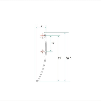 Xellanz Eco afdekstrip wandprofiel 200 cm aluminium | Schwertz & Co