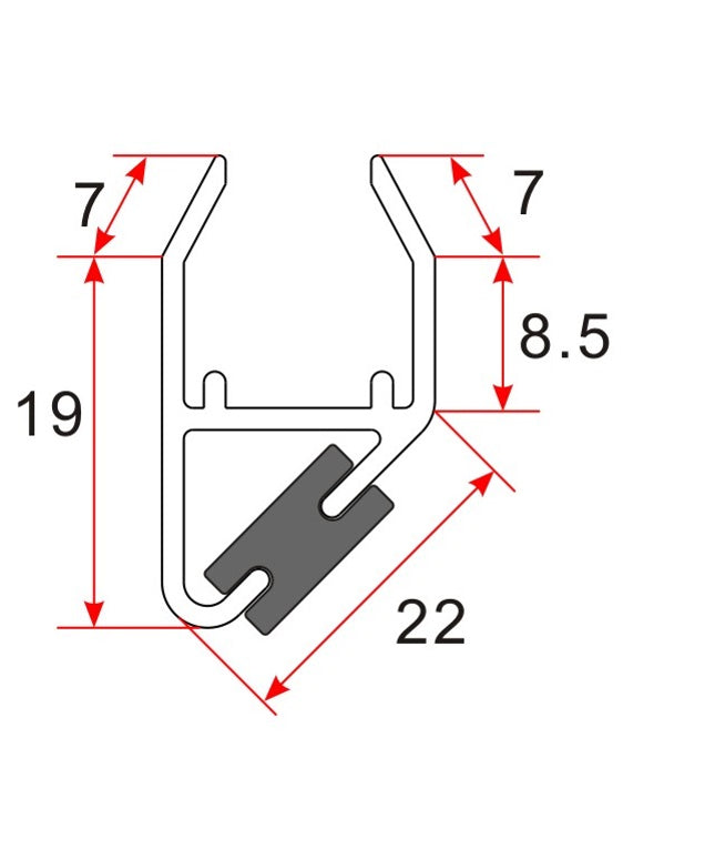 Xellanz set de joints magnétiques modulaires 8 x 8 mm transparent - dessin technique | Schwertz & Co