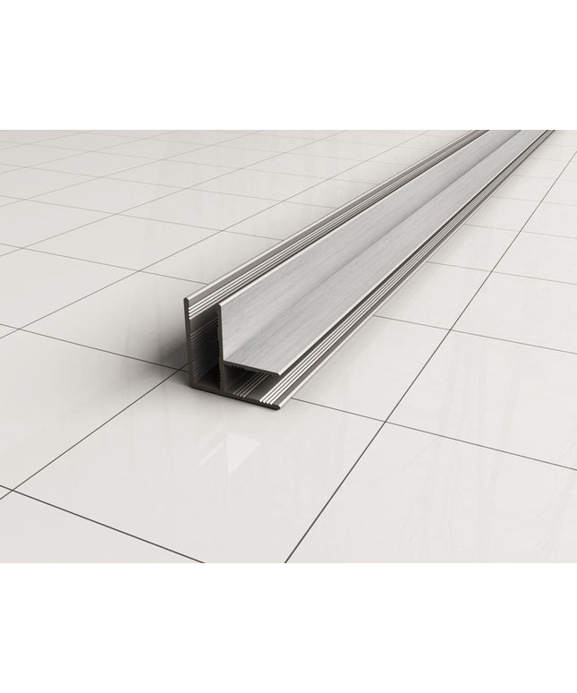 Wiesbaden Slim profilé d'angle paroi de douche 200 cm acier brossé | Schwertz & Co