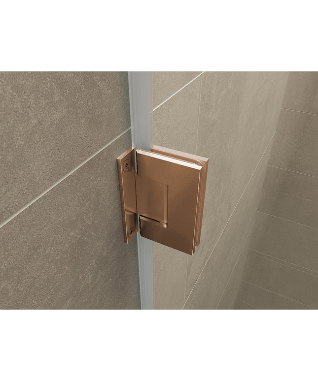 Wiesbaden Less scharnierset met greep geborsteld brons koper - detailfoto | Schwertz & Co