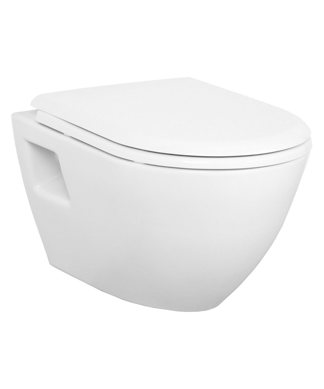 Creavit hangtoilet met RVS sproeier – wit