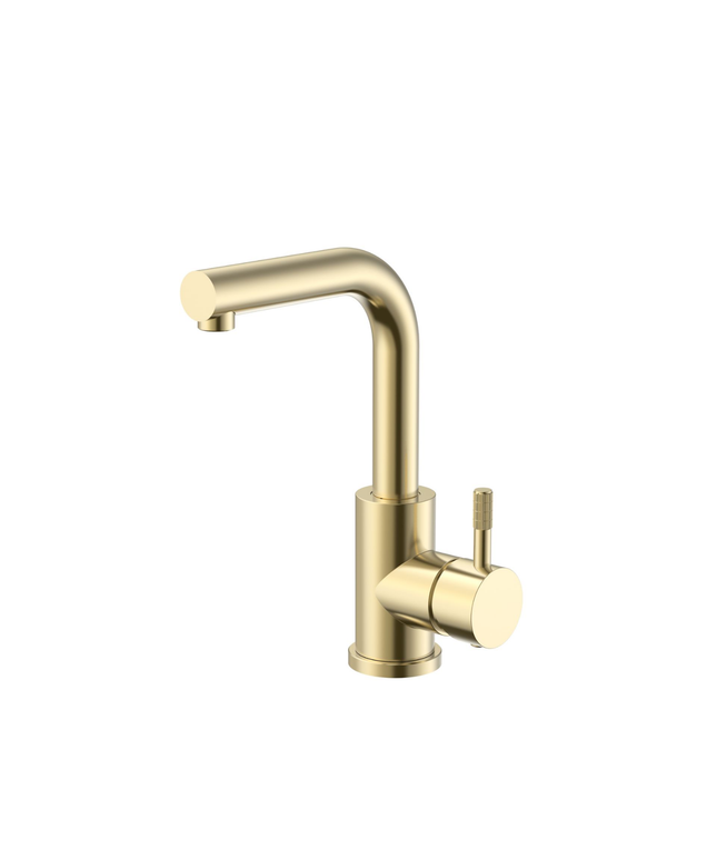 ALONI Stria wastafel/keukenkraan – geborsteld goud (PVD)