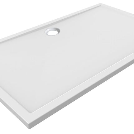 Wiesbaden douchebak rechthoek acryl 160 x 90 x 4 cm glans wit | Schwertz & Co