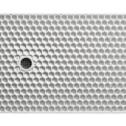 Wiesbaden Stonea douchebak antislip 90 x 140 cm mat wit - detailfoto oppervlak | Schwertz & Co