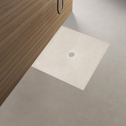 Wiesbaden Stonea douchebak 90 x 90 cm composiet beige - detailfoto | Schwertz & Co