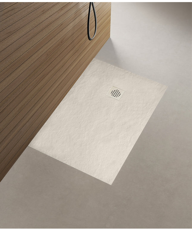 Wiesbaden Stonea douchebak 90 x 120 cm beige - detailfoto | Schwertz & Co