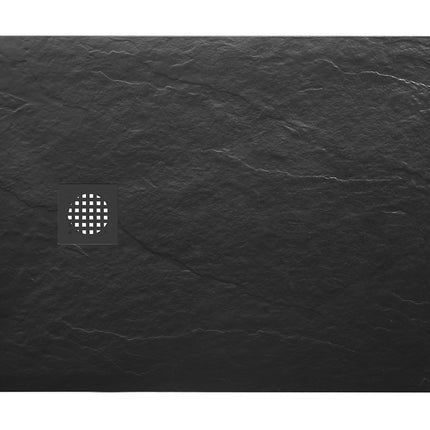 Wiesbaden Stonea douchebak 80 x 90 cm composiet mat zwart | Schwertz & Co