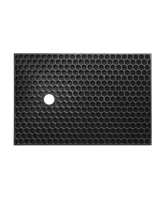 Wiesbaden Stonea douchebak 80 x 140 cm mat zwart - detailfoto antislip | Schwertz & Co
