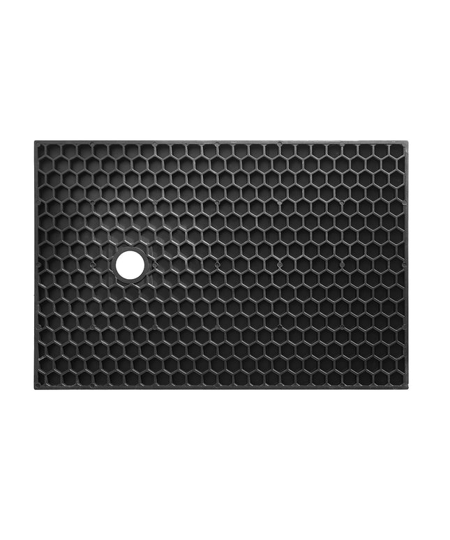 Wiesbaden Stonea douchebak 90 x 120 cm mat zwart - detailfoto antislip | Schwertz & Co