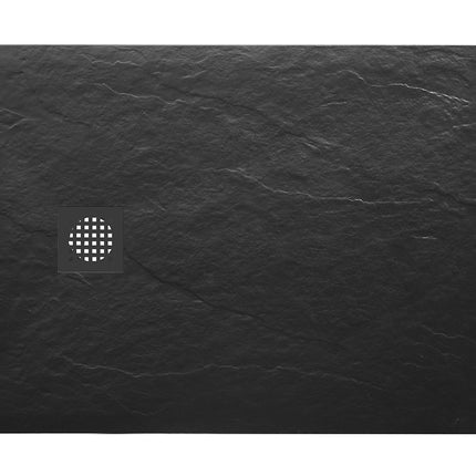 Wiesbaden Stonea douchebak antislip 90 x 120 cm composiet mat zwart | Schwertz & Co