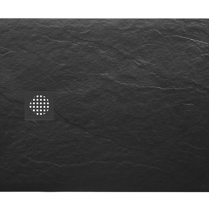 Wiesbaden Stonea douchebak antislip 90 x 140 cm mat zwart | Schwertz & Co
