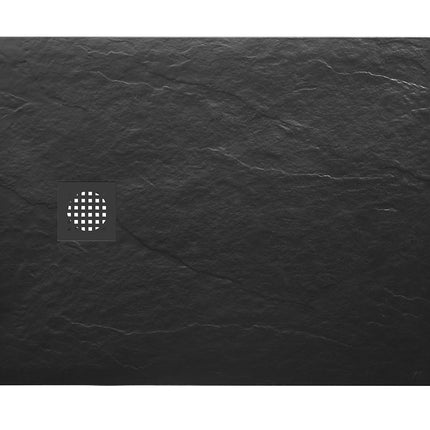 Wiesbaden Stonea douchebak composiet 90 x 160 cm mat zwart | Schwertz & Co