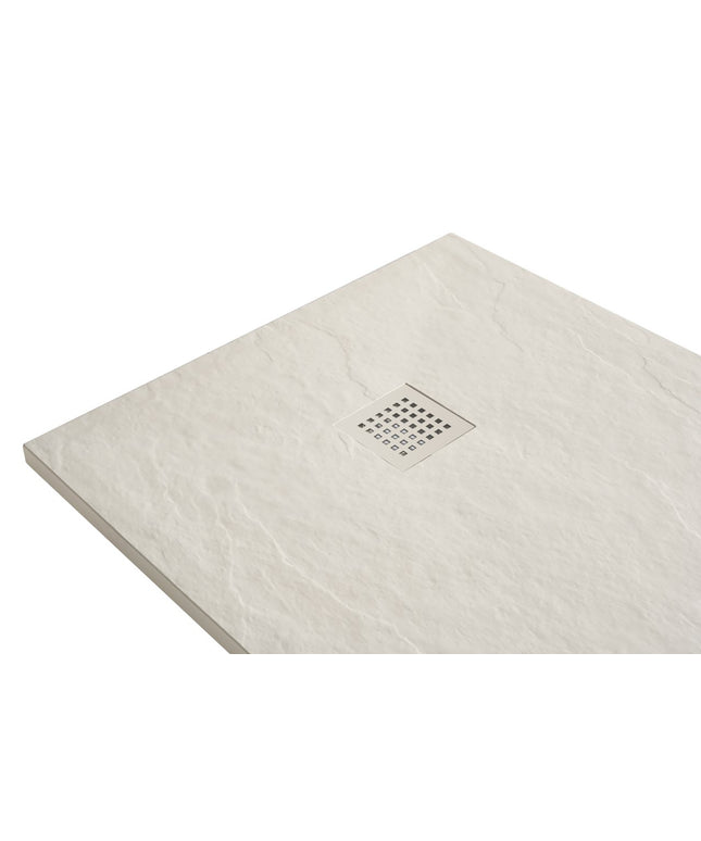 Wiesbaden Stonea douchebak antislip 100 x 100 cm composiet beige - afbeelding 3 | Schwertz & Co
