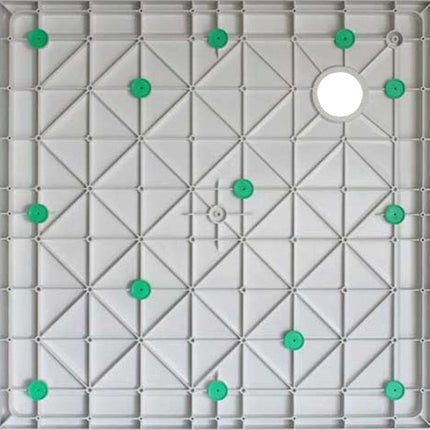 Xellanz luxe douchebak SMC vierkant 90 x 90 cm wit - detailfoto | Schwertz & Co