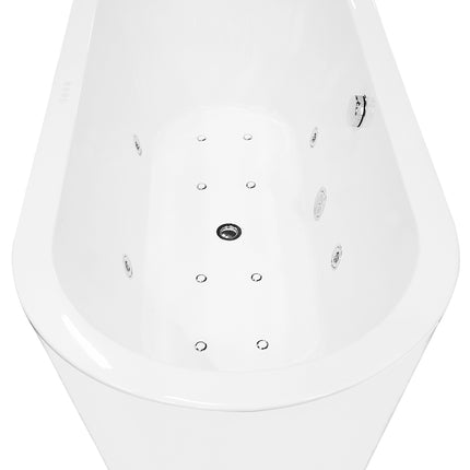 Wiesbaden Libero vrijstaand whirlpool ligbad 170 x 80 cm glans wit - detailfoto jets | Schwertz & Co