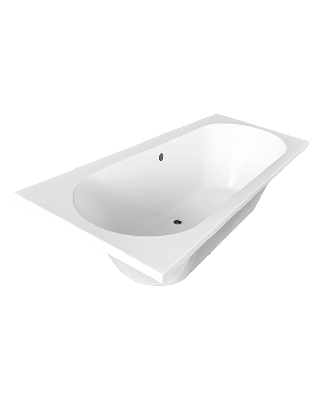 Xellanz Portus RD inbouw duo ligbad 180 x 80 x 49 cm mat wit | Schwertz & Co