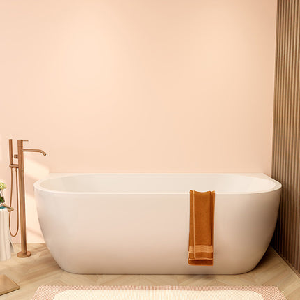Wiesbaden Liora half vrijstaand ligbad 170 x 75 cm glans wit - detailfoto waste | Schwertz & Co